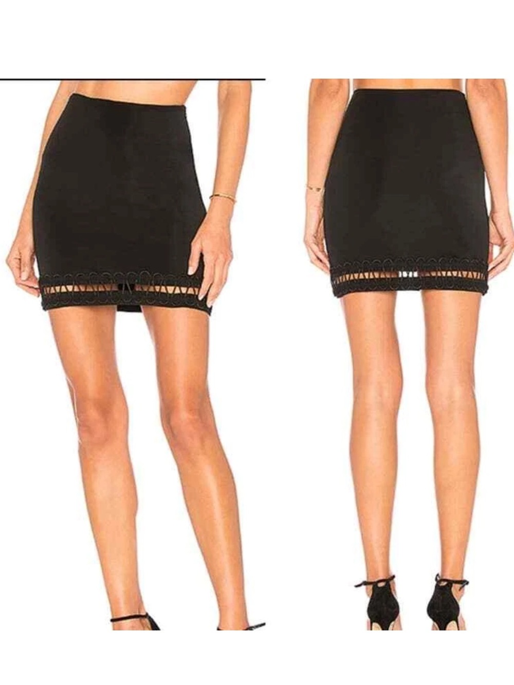 H:ours Revolve Enzo Skirt in Black Size Medium